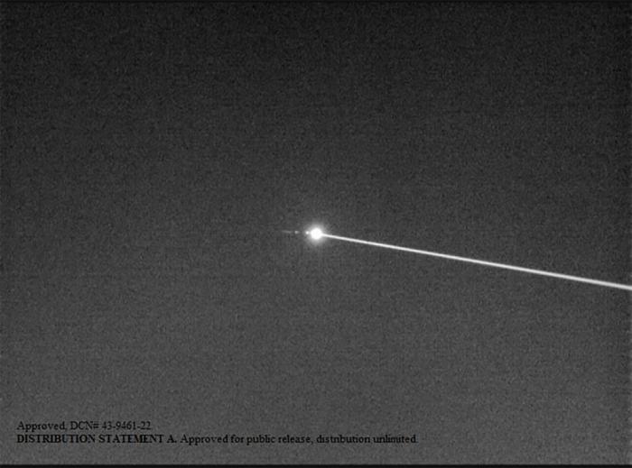 Target Drone During High Energy Laser Engagement (Photo courtesy of Lockheed Martin)