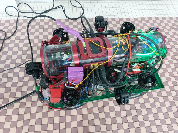 One of the Autonomous Underwater Vehicles (AUVs) used during the 25th Annual RoboSub competition July 31, 2022, at College Park, Maryland. (Courtesy Photo)