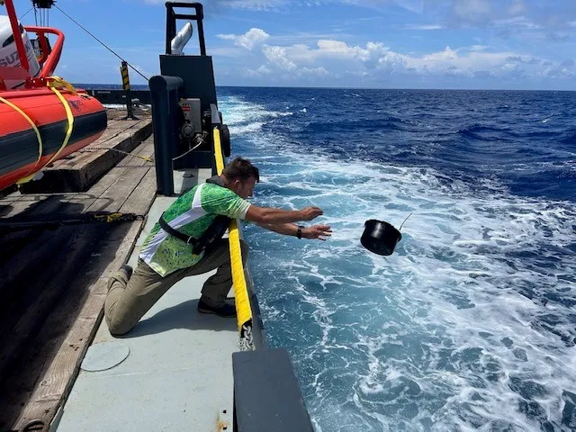 AA drifter buoy is deployed during the recent SCOUT Main Experimentation Event.