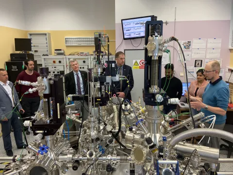 ONR Global Commanding Officer and Prague Science Directors visit New Technologies Research Center (NTC) and other parts of West Bohemia University in Plzen, Czech Republic. (Photo courtesy of ONR Global)
